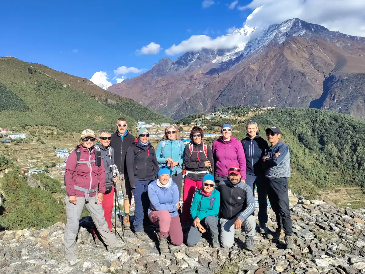 Happiness meets Himalayas at Namche Bazaar