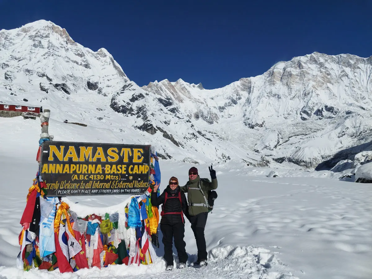 Moment of wonder at Annapurna Base Camp