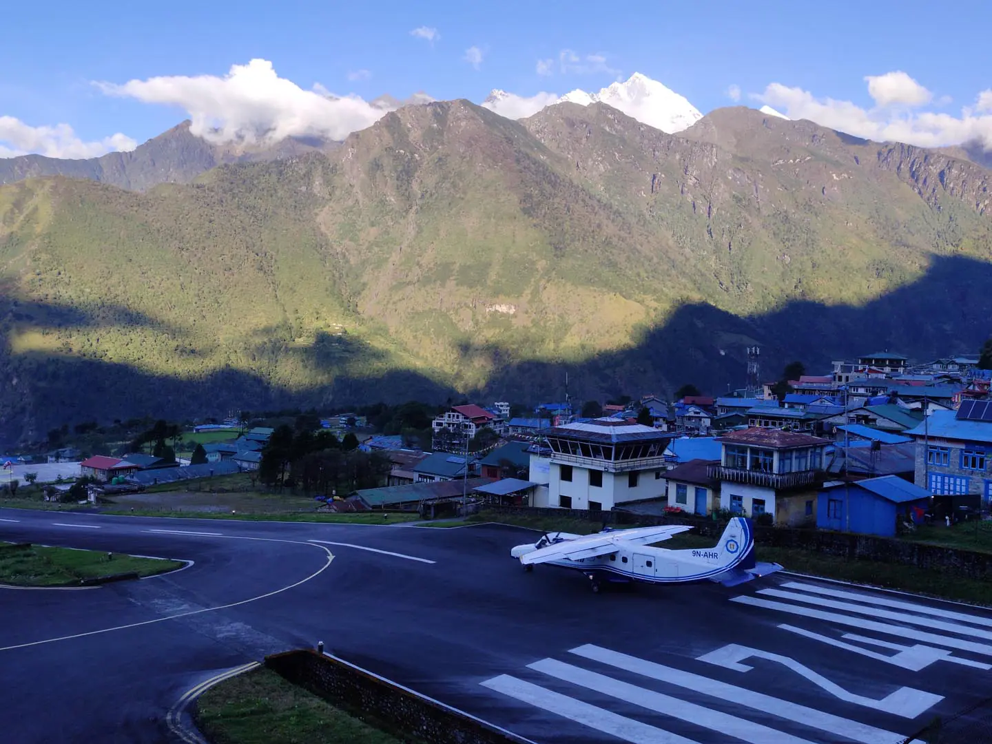 Lukla airport take off