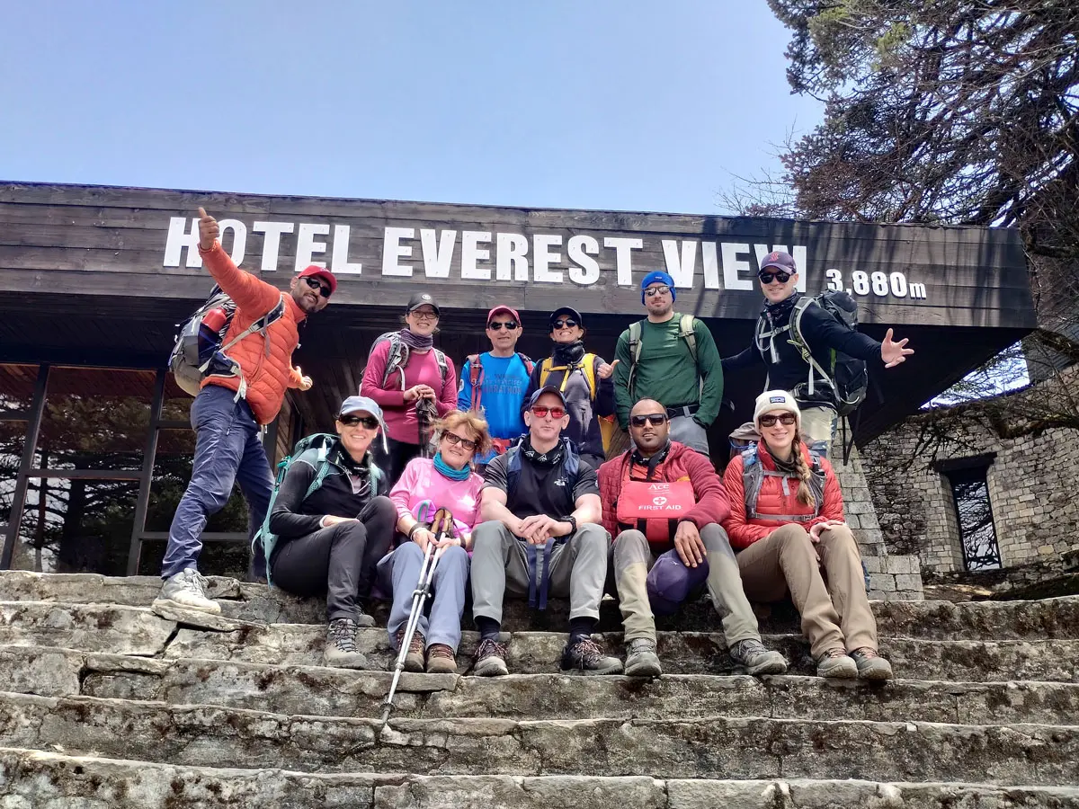 Acclimatization hike to Hotel Everest View from Namche Bazaar