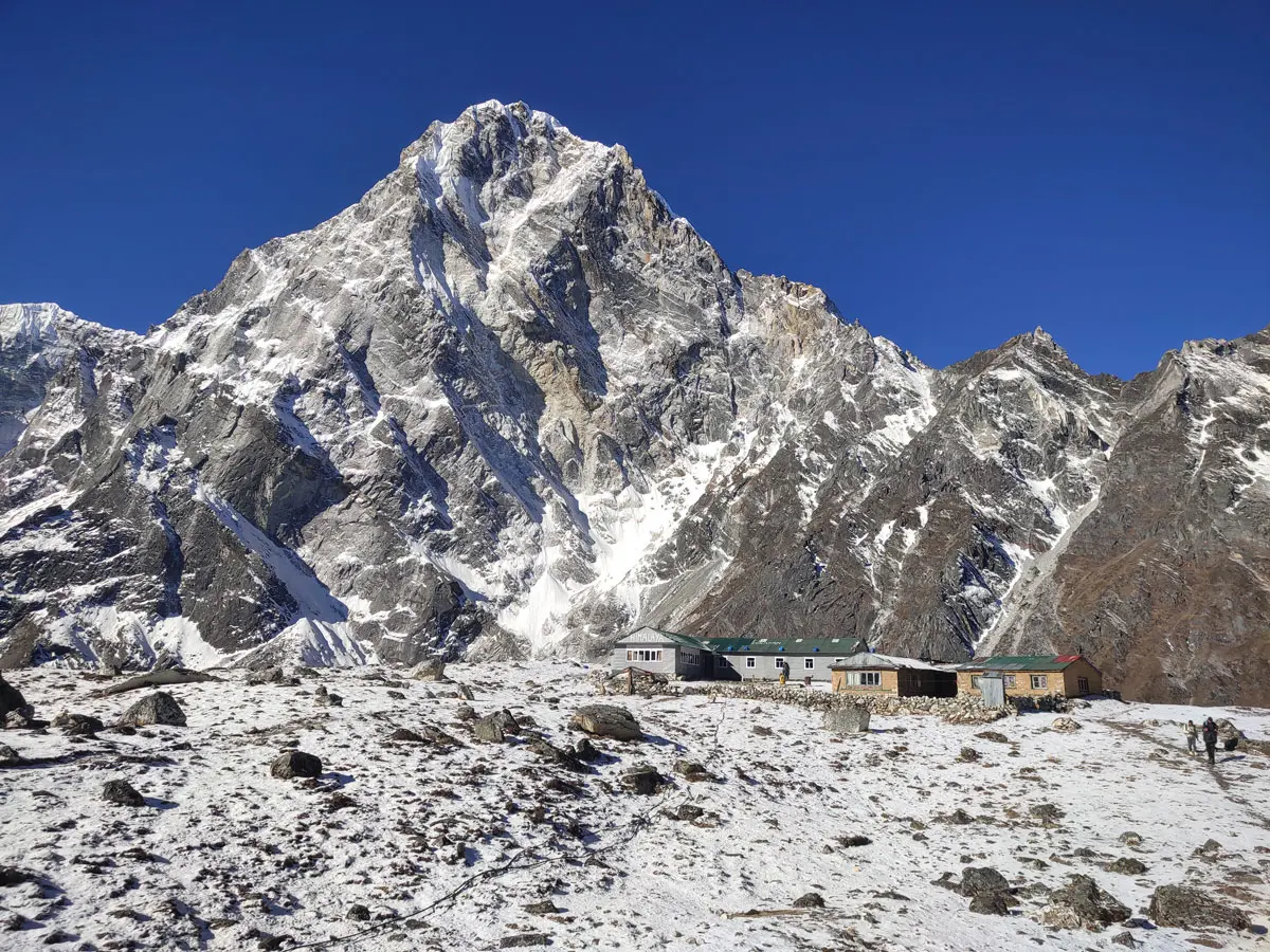 Dzongla Village with Mt. Cholatse in the background