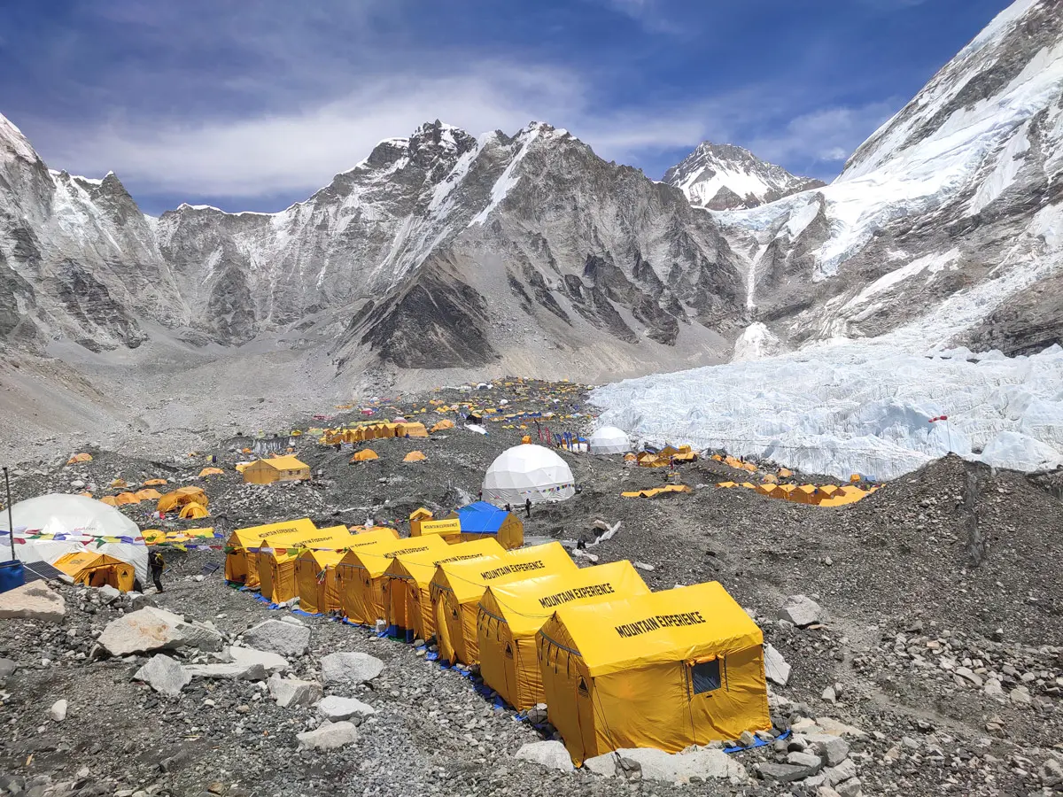 Climbing tents at Everest Base Camp