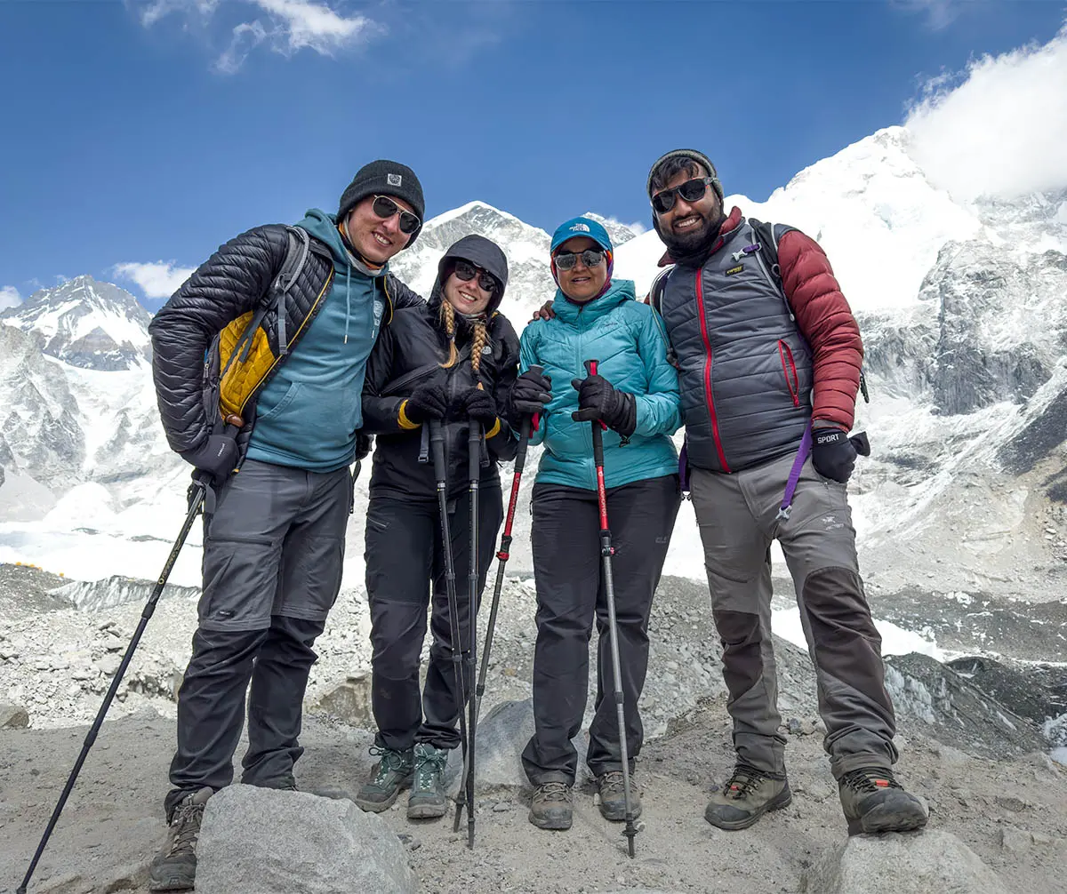 Happy trekkers after accomplishing Everest Base Camp trek