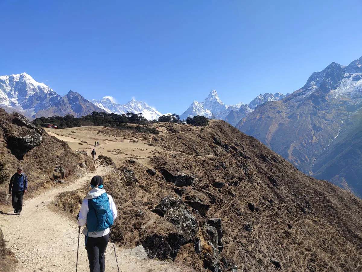 Acclimatization hike to Hotel Everest View from Namche Bazaar