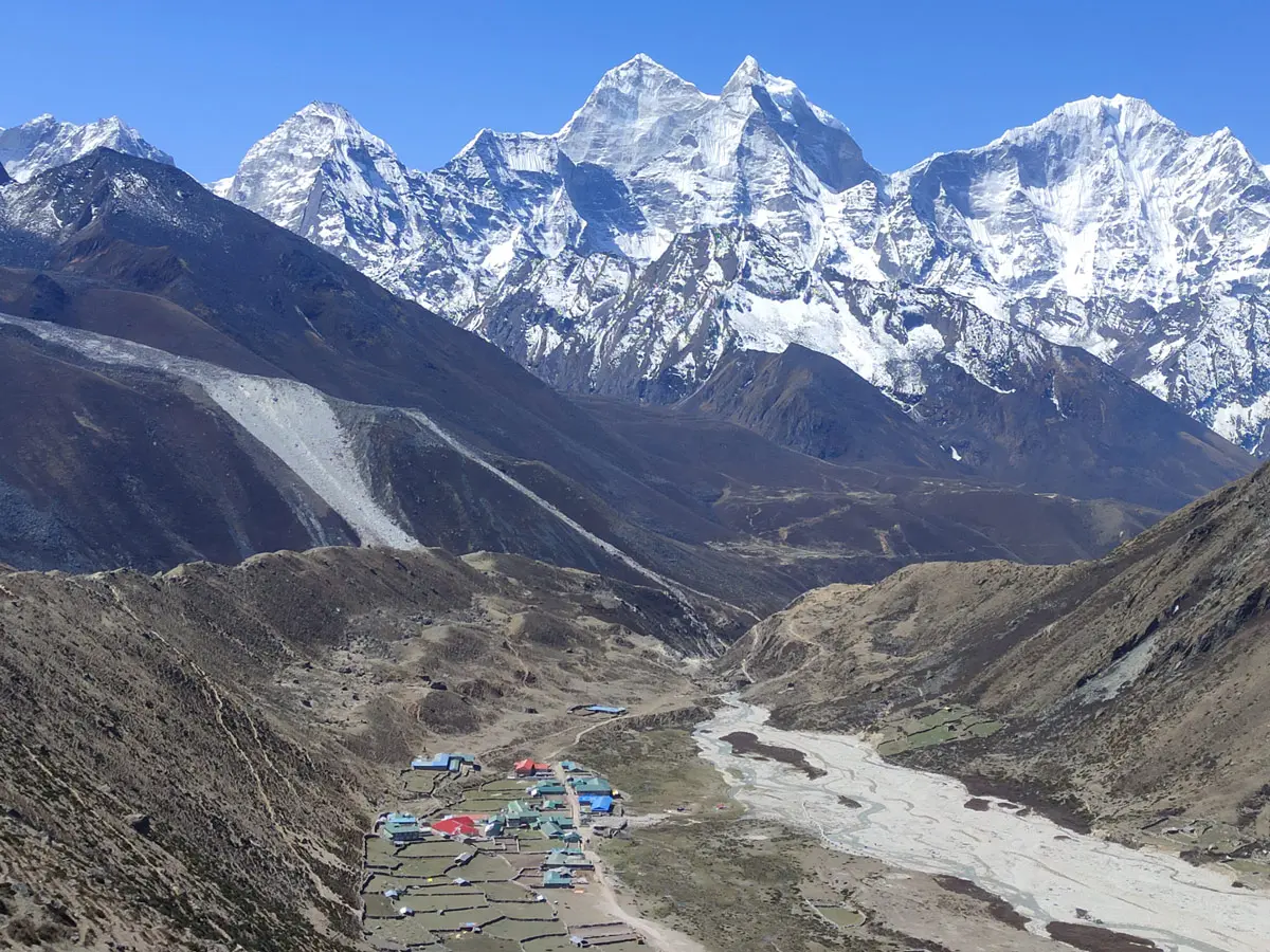 Pheriche village nestled in the lap of Himalayas