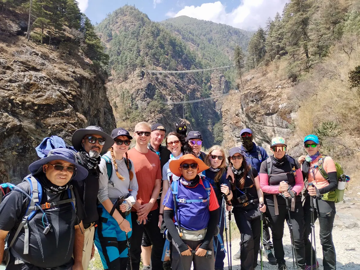 Hillary Bridge, enroute Namche Bazaar