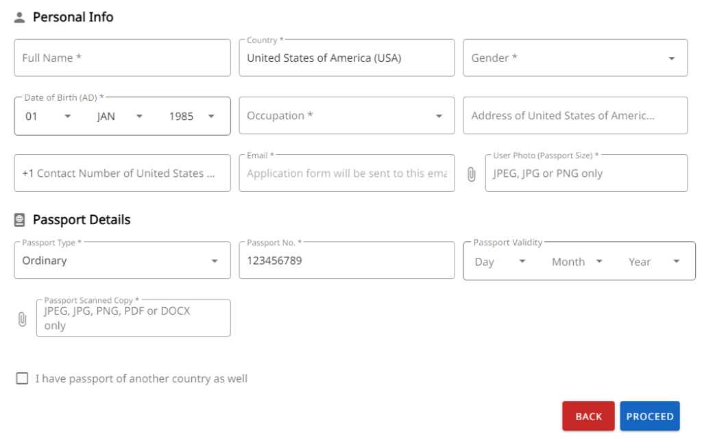 Guidelines For Online Tourist Visa Form In Nepal Ace The Himalaya   Step 2 1024x639 